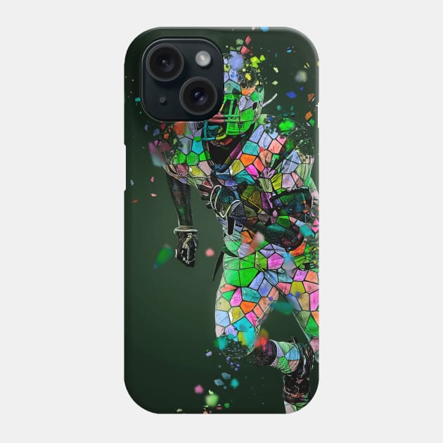 Live life in colour - American football player Phone Case by Montanescu