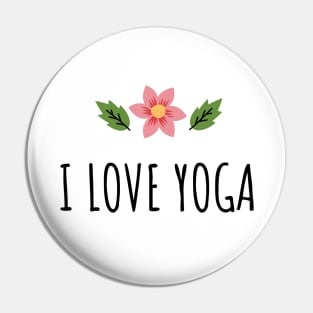 I LOVE YOGA Pin