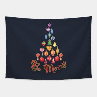 Be Merry Decorative Tree Tapestry