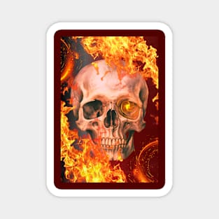 Fire Skull Magnet