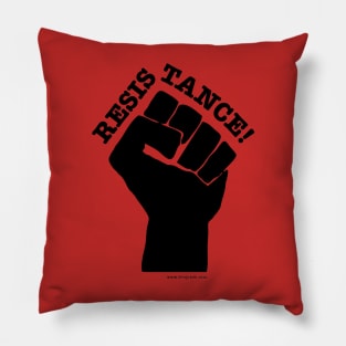 RESISTANCE! (Black on Red) Pillow