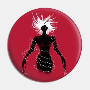 Creepy Demon Girl Ghost In Dress Of Glass Pin