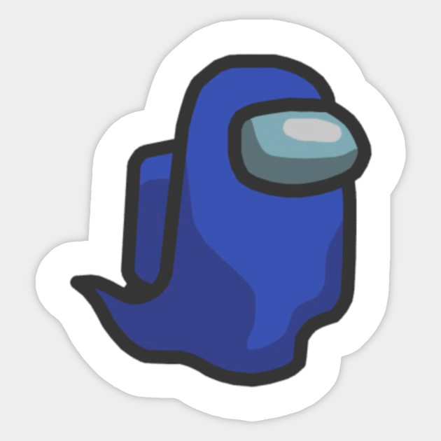 Among Us Blue Ghost Among Us Aufkleber Teepublic De