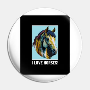 Horse Lover Art Pin