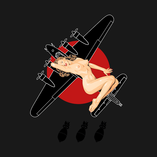 WWII Nose Art Bomber Pinup Retro B17 Vintage by The Dirty Gringo