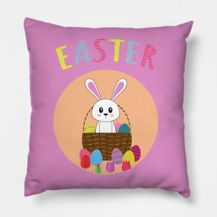 Flowers Happy Easter Pillow