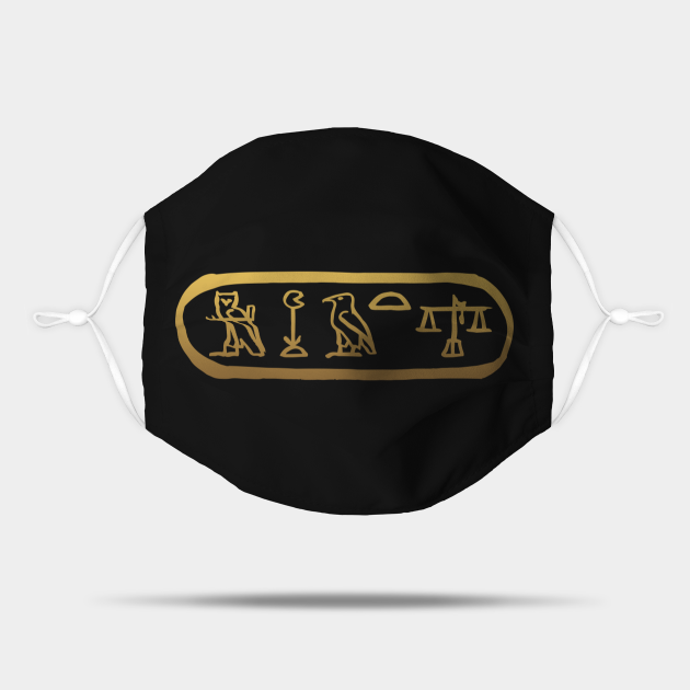 Balance in Ancient Egyptian Hieroglyphics. Ancient Egypt Mask