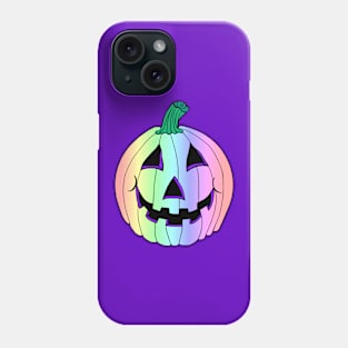 Rainbow Pastel Jack-O-Lantern Phone Case