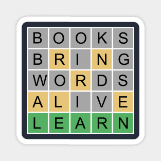 Books Bring Words Alive Wordle Magnet