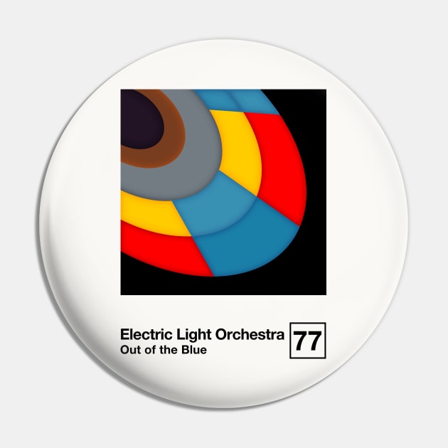 ELO Out Of The Blue / Minimalist Style Graphic Artwork Design Pin by saudade