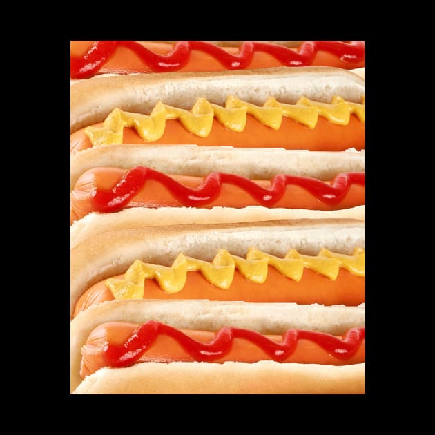 Hot-Dog Ketchup Mustard Hot-Dogs Stack by Random Galaxy