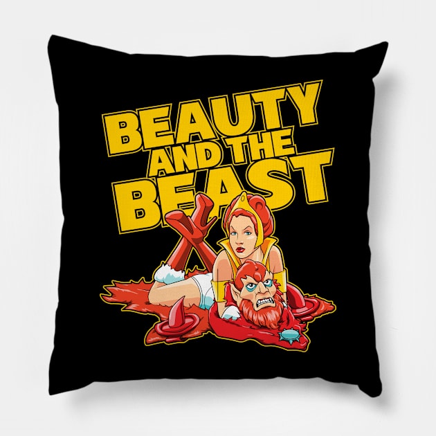 Beauty And The Beast Pillow by boltfromtheblue