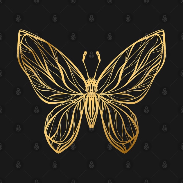 Gold Butterfly by OKUR Creative