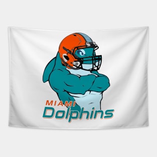 Muscular dolphins Fan Tapestry