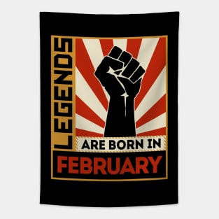 Legends Are Born In February Tapestry