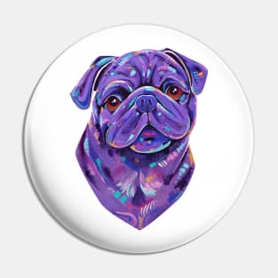 Boof - Pug Dog Painting Pin
