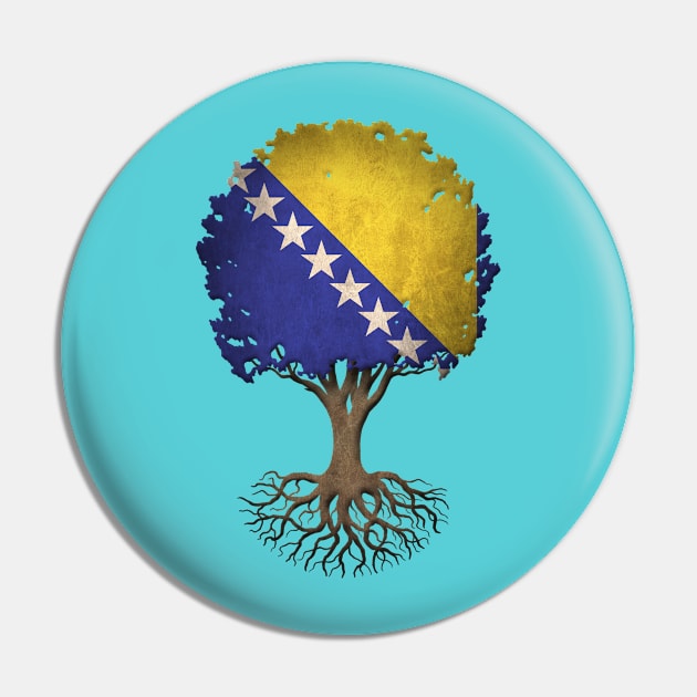 Tree of Life with Bosnian Flag Pin by jeffbartels