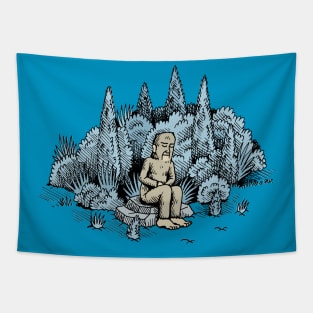 Meditating Yeti Tapestry