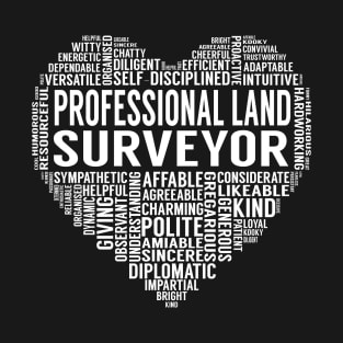 Professional Land Surveyor Heart T-Shirt