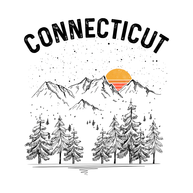 Connecticut State Vintage Retro by DanYoungOfficial