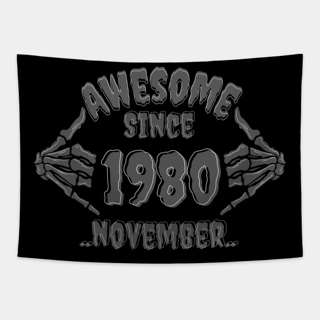 Awesome Since November 1980 shirt styles for your gift Tapestry by PJ SHIRT STYLES