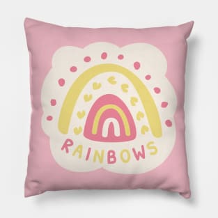 Colorful heart rainbow design Pillow