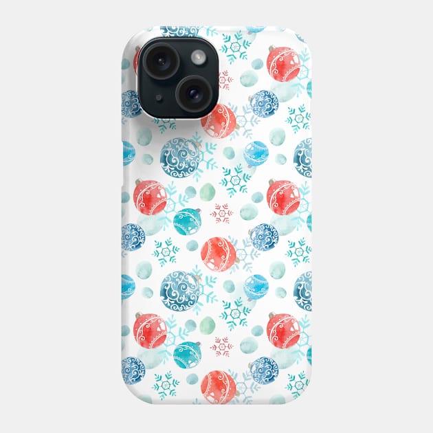 Watercolor snowflakes print Phone Case by Kalindi Priya