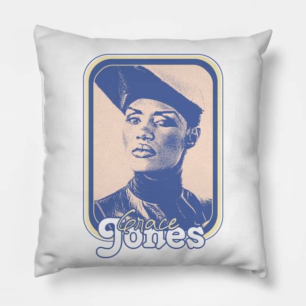 Grace Jones // Retro 80s Aesthetic Fan Design Pillow by DankFutura