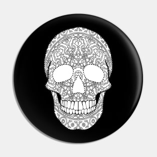 Mandala Skull Pin