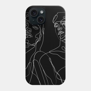 Line Drawing of Lovers Phone Case