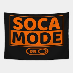 Soca Mode Business Brand Logo  - Orange Print - Soca Mode Tapestry