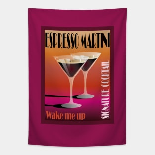 Espresso Martini Cocktail Art Tapestry