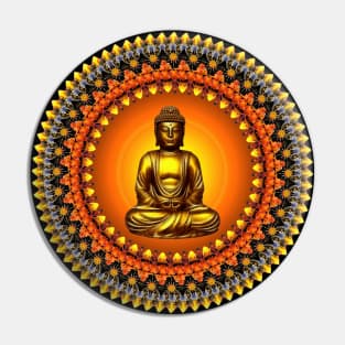 Mandala Magic- Solara Golden Buddha Pin