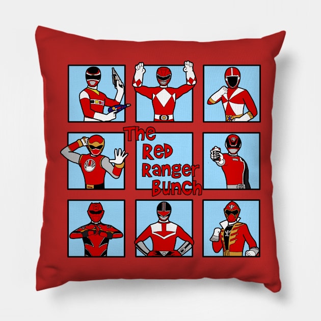 Red Ranger Bunch Pillow by SimplePeteDoodles