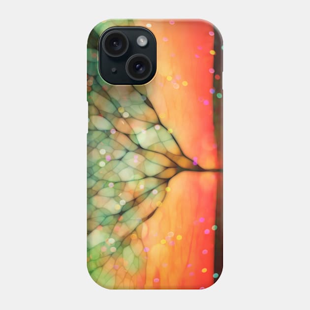 Single tree and sparkles rain Phone Case by redwitchart