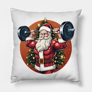 santa lifting weight Pillow