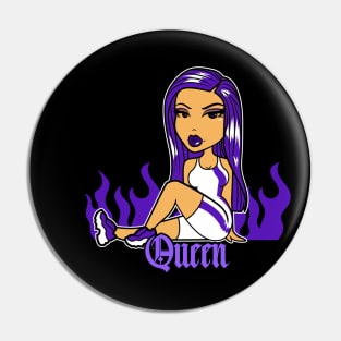 Queen Doll girl Purple-Out v1 Pin