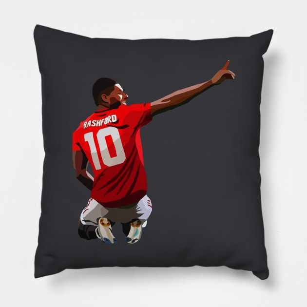 Marcus Rashford Pillow by Webbed Toe Design's