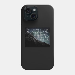 Psalm 19:1, The Heaven's Declare the Glory of God, Mountain & Stars Phone Case