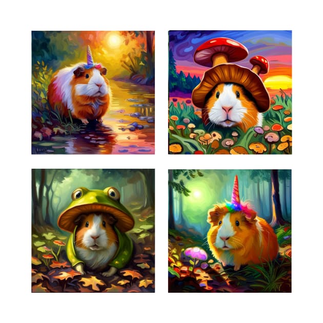 Fantasy Woodland Guinea Pigs by DestructoKitty