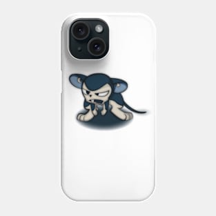 Angry Blue Mouse Phone Case