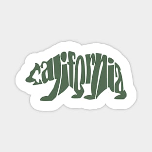 Green California Bear Magnet