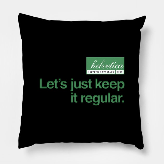 Helvetica Typeface Apparel Pillow by So Young So Good