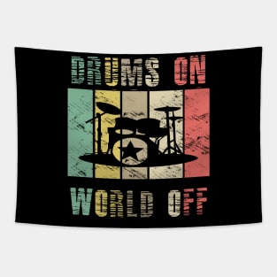 Drums On Retro Tapestry