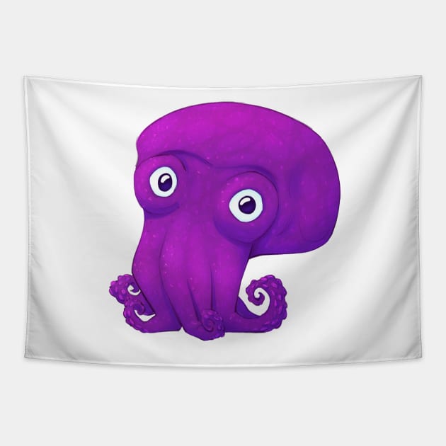Stubby squid Tapestry by PaulaBS