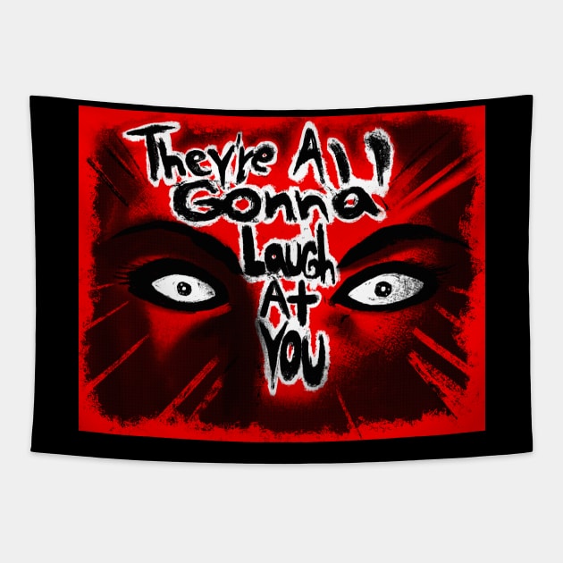 Carrie Eyes Tapestry by DougSQ