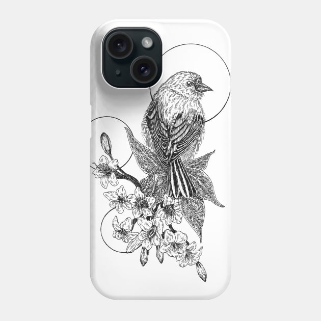 Indigo bunting bird Phone Case by Heymerac