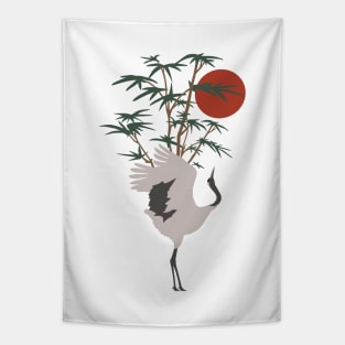 Prancing Crane Tapestry