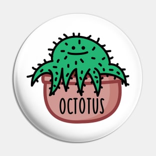 Funny octopus as a cactus Pin