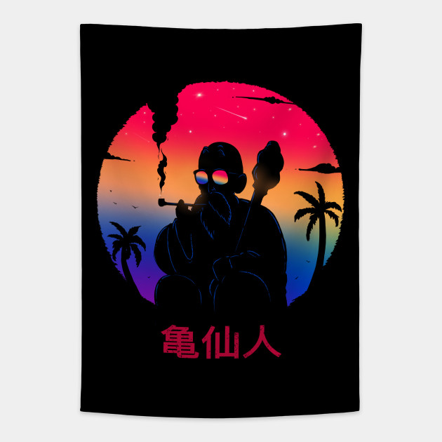 Master Roshi Smoke Master Roshi Tapestry Teepublic The perfect masterroshi smoking puff animated gif for your conversation. master roshi smoke
